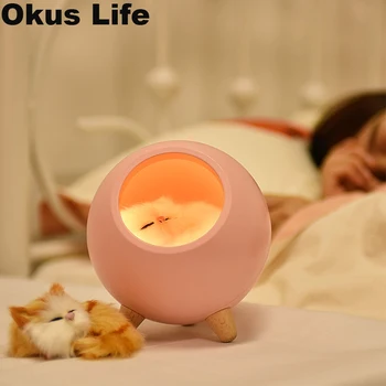 USB Cat LED Night Light Small Cute Pet House Atmosphere Lamp Home Decoration Bedside Sleeping Light Christmas Birthday Kid Gift
USB Cat LED Night Light Small Cute Pet House Atmosphere Lamp Home Decoration Bedside Sleeping Light Christmas Birthday Kid Gift
