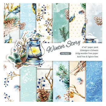 24pcs 6*6inch 15.2cm Blue Winter Story Patterned Paper Pack for Scrapbooking DIY Planner Card Making Junk Journal Project 
24pcs 6*6inch 15.2cm Blue Winter Story Patterned Paper Pack for Scrapbooking DIY Planner Card Making Junk Journal Project
