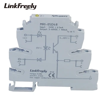 MRI-05D48 Input 5VDC Optocoupler Isolating DIN Rail Interface Relay SSR Lighting Control Solid State Relay DC DC Output 3-48VDC
MRI-05D48 Input 5VDC Optocoupler Isolating DIN Rail Interface Relay SSR Lighting Control Solid State Relay DC DC Output 3-48VDC