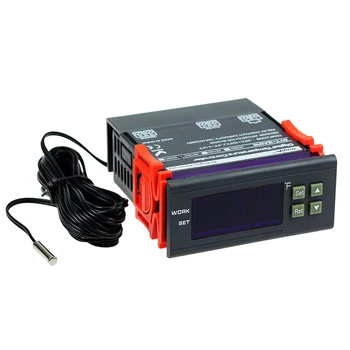 DC 12V Fahrenheit Digital Temperature Controller 10A 1 Relays with Round Sensor PI669
DC 12V Fahrenheit Digital Temperature Controller 10A 1 Relays with Round Sensor PI669