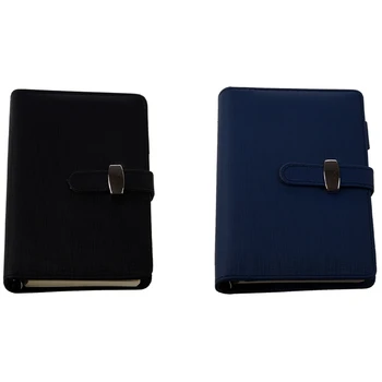 2 Pcs Fashion Pocket Organiser Planner Leather Filofax Diary Notebook, Blue & Black
2 Pcs Fashion Pocket Organiser Planner Leather Filofax Diary Notebook, Blue & Black
