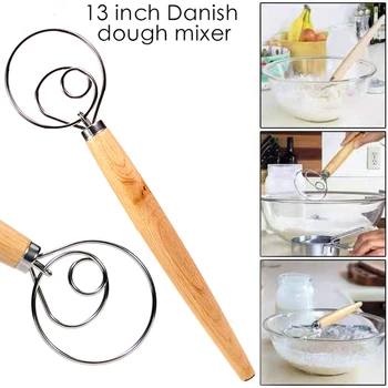 Stainless Steel Egg Beater 13 Inch DIY Bread Dough Tools Baking Accessories Danish Whisk Stick Kitchen Gadgets Oak Wood Handle 
Stainless Steel Egg Beater 13 Inch DIY Bread Dough Tools Baking Accessories Danish Whisk Stick Kitchen Gadgets Oak Wood Handle
