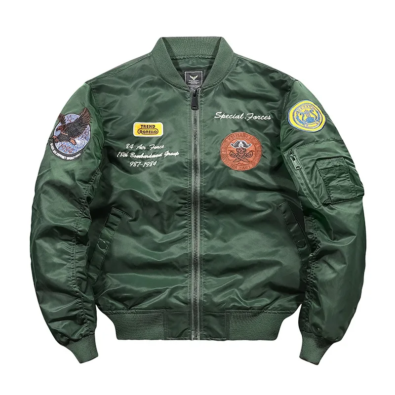 Bomber jacket men's embroidered baseball uniform spring and autumn plus size jacket
Bomber jacket men's embroidered baseball uniform spring and autumn plus size jacket