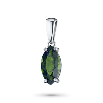 Silver Pendant with chrome diopside жд06п041911х 
Silver Pendant with chrome diopside жд06п041911х