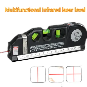 Multifunction Laser Level Vertical Measure Line Tape Adjusted Standard Ruler Horizontal Lasers Cross Lines Instrument + Tripod
Multifunction Laser Level Vertical Measure Line Tape Adjusted Standard Ruler Horizontal Lasers Cross Lines Instrument + Tripod