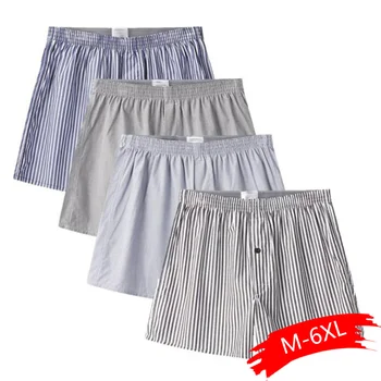 4pcs/ Lot Classic Striped Men's Boxers Cotton Mens Underwear Trunks Woven Homme Panties Loose Boxer Plus Size Random Color
4pcs/ Lot Classic Striped Men's Boxers Cotton Mens Underwear Trunks Woven Homme Panties Loose Boxer Plus Size Random Color