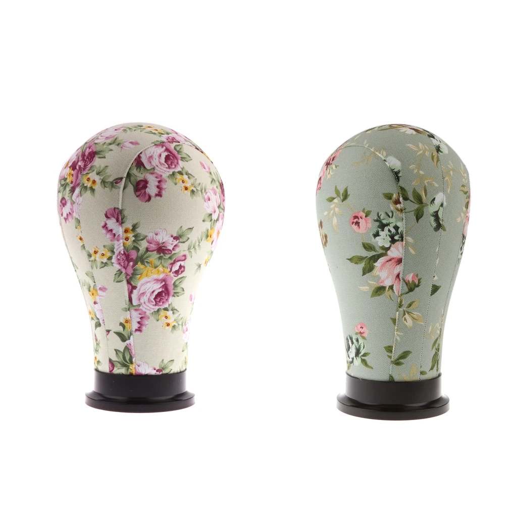 2pcs Professional Flower Mannequin Canvas Block Head Wig Toupee Display Style Wigs Drying Dye With Mount Hole 2pcs Professional Flower Mannequin Canvas Block Head Wig Toupee Display Style Wigs Drying Dye With Mount Hole