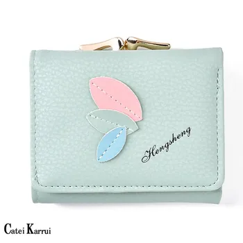 Catei Karrui New Multi-function leaf small wallet personalized button card holder Korean version three-fold wallet
Catei Karrui New Multi-function leaf small wallet personalized button card holder Korean version three-fold wallet