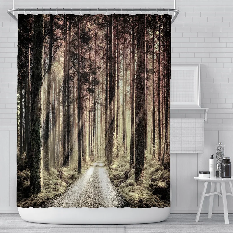 Modern Design Fresh Nordic Forest Trees Simple Bathroom Curtain Digital Printing Polyester Waterproof Shower Curtain
Modern Design Fresh Nordic Forest Trees Simple Bathroom Curtain Digital Printing Polyester Waterproof Shower Curtain