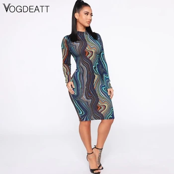 Long Sleeve O Neck Print Knee-length Dress Women's Sexy Skinny Temperament Dress Casual Party Wear 2020 Spring Summer
Long Sleeve O Neck Print Knee-length Dress Women's Sexy Skinny Temperament Dress Casual Party Wear 2020 Spring Summer