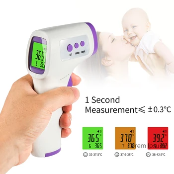 Digital Infrared Body Thermometer Non-Contact Ear Forehead Temperature Measurement With Led Display for Baby Children and Adults
Digital Infrared Body Thermometer Non-Contact Ear Forehead Temperature Measurement With Led Display for Baby Children and Adults