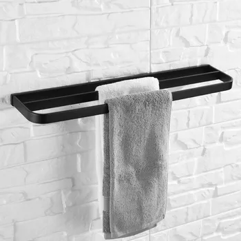 Aluminum Towel Bars Black Double Bar Bathroom Towel Rack/Bar Towel Ring Black Towel Holder Bathroom Accessories Free Shipping
Aluminum Towel Bars Black Double Bar Bathroom Towel Rack/Bar Towel Ring Black Towel Holder Bathroom Accessories Free Shipping