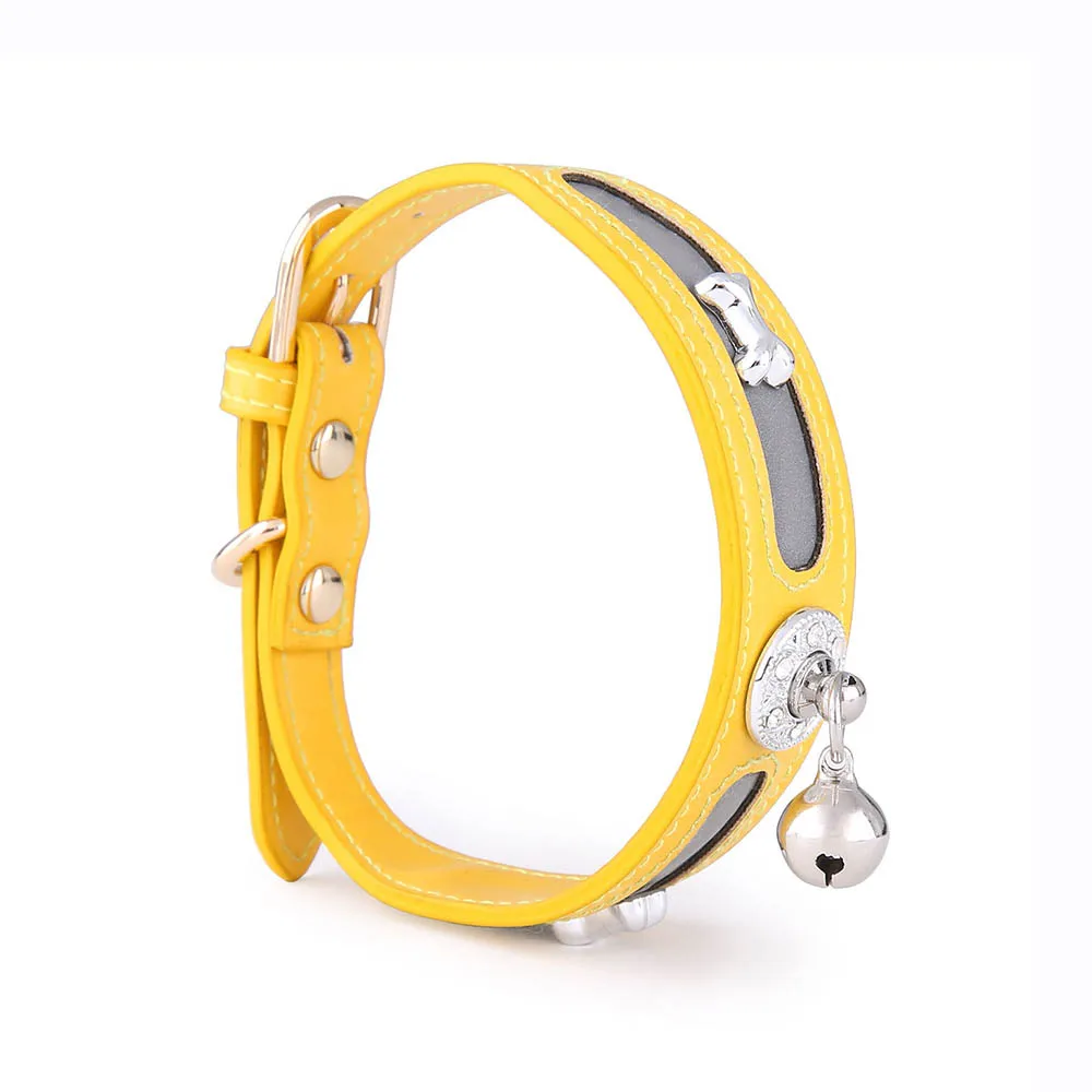 Bone Shape Reflective Cat Dog Collar With Bells Adjustable Personized PU Nylon Pet Collar Cute Puppy Necklace Pet Accessories
Bone Shape Reflective Cat Dog Collar With Bells Adjustable Personized PU Nylon Pet Collar Cute Puppy Necklace Pet Accessories