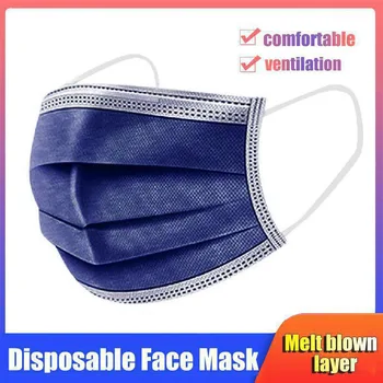 10/50/100pcs Disposable Face Mask 3 Layer Filter Anti Dust Breathable Mask With Elastic Earband Adult Dark Blue Face Mouth Masks
10/50/100pcs Disposable Face Mask 3 Layer Filter Anti Dust Breathable Mask With Elastic Earband Adult Dark Blue Face Mouth Masks