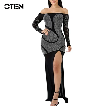 OTEN 2020 Women Dress Cocktail party Diamonds Sheath Sexy Elegant Strapless Off Shoulder Split Autumn Ladies Robe Slim Black
OTEN 2020 Women Dress Cocktail party Diamonds Sheath Sexy Elegant Strapless Off Shoulder Split Autumn Ladies Robe Slim Black