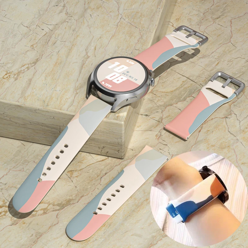 Ремешок силиконовый Morandi для Samsung Galaxy watch 3/4 46 мм/Active 2 42 мм/Huawei GT GT2 Amazfit Bip band 22 мм 20 |