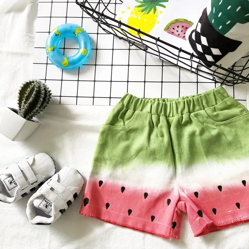 18 Spring And Summer New Style Childrenswear Men And Women Baby Watermelon Denim Shorts Gradient Color Pants CHILDREN'S Trousers
18 Spring And Summer New Style Childrenswear Men And Women Baby Watermelon Denim Shorts Gradient Color Pants CHILDREN'S Trousers