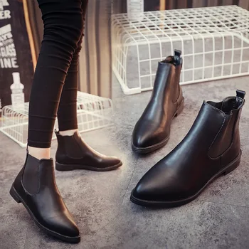 Chelsea Fashion Low Fall Ankle Boots Women Ankle Elastic Band Pointed Toe Solid Boots Platform Square Heel PU Shoes Plus Size
Chelsea Fashion Low Fall Ankle Boots Women Ankle Elastic Band Pointed Toe Solid Boots Platform Square Heel PU Shoes Plus Size