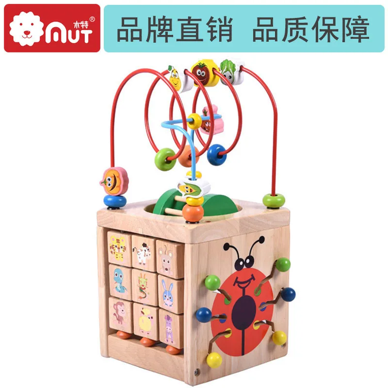 Large Size Bead-stringing Toy Wooden Toys Multi-functional Beaded Bracelet Four Sides Treasure Chest Beetle Children'S Education
Large Size Bead-stringing Toy Wooden Toys Multi-functional Beaded Bracelet Four Sides Treasure Chest Beetle Children'S Education