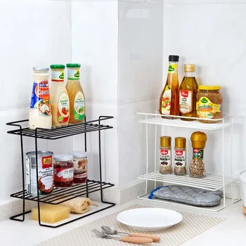 Kitchen Organizer Double Layer Storage Rack Spices Condiments Holder Crust Stand Bathroom Organizer Desktop Iron Storage Shelf
Kitchen Organizer Double Layer Storage Rack Spices Condiments Holder Crust Stand Bathroom Organizer Desktop Iron Storage Shelf