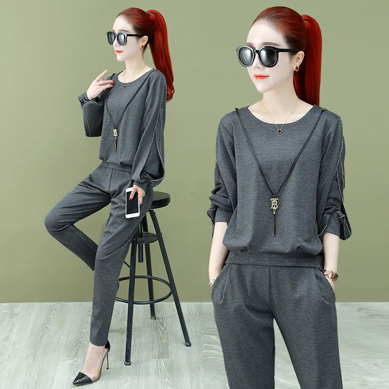 2019 Spring And Autumn-New Style WOMEN'S Dress-Style Korean-style Two-Piece Set Western Style Slimming Long-sleeved Upper Garmen
2019 Spring And Autumn-New Style WOMEN'S Dress-Style Korean-style Two-Piece Set Western Style Slimming Long-sleeved Upper Garmen