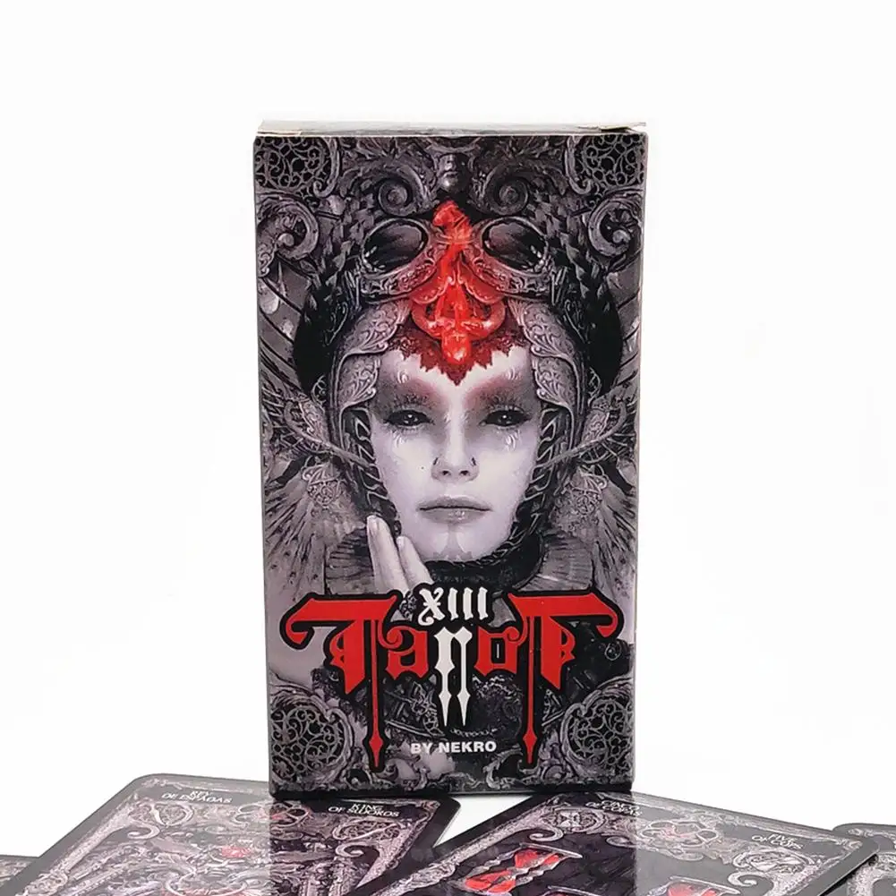 

78pcs/set Dark tarot cards English Spanish French German version mysterious divination personal use playing cards game for women