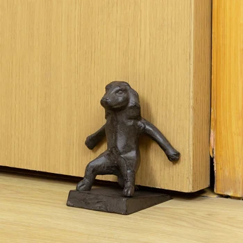 Antique Black Dog Statue Cast Iron Door Stop European Home Garden Decor Handmade Solid Dog Figurines Door Stop With Metal Base 
Antique Black Dog Statue Cast Iron Door Stop European Home Garden Decor Handmade Solid Dog Figurines Door Stop With Metal Base