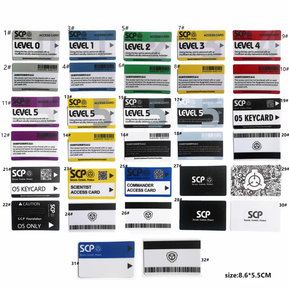 SCP CARD,scp secret foundation cards,Card Stickers Special Logo Cosplay Access Grade Card AL-19121301
SCP CARD,scp secret foundation cards,Card Stickers Special Logo Cosplay Access Grade Card AL-19121301