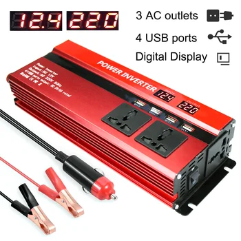 New 12V 220V/110V LCD Ac Car Power Inverter Converter Charger Adapter inversor 4 USB Ports Transformer Modified Sine Wave
New 12V 220V/110V LCD Ac Car Power Inverter Converter Charger Adapter inversor 4 USB Ports Transformer Modified Sine Wave