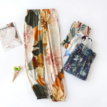 Artificial Cotton Sleep Pants Female Spring and Summer Cotton Silk Cuffs Home Pants Home Pants Trousers Pure Cotton Air Conditio
Artificial Cotton Sleep Pants Female Spring and Summer Cotton Silk Cuffs Home Pants Home Pants Trousers Pure Cotton Air Conditio