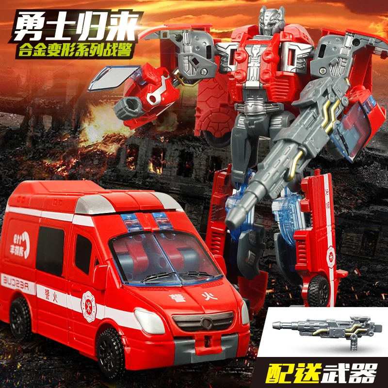 Children'S Educational Manual Transformation Autobots Alloy Car Model Turning Robot Mech War Guard
Children'S Educational Manual Transformation Autobots Alloy Car Model Turning Robot Mech War Guard