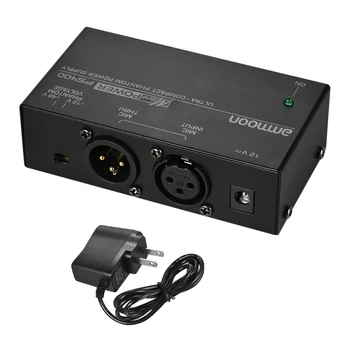 Universal ammoon Ultra-compact Condenser Microphone Phantom Power Supply +12V +48V Selectable with Power Adapter
Universal ammoon Ultra-compact Condenser Microphone Phantom Power Supply +12V +48V Selectable with Power Adapter