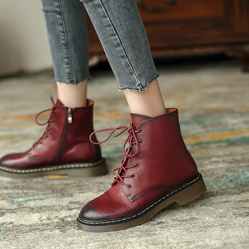 Royesic Genuine cow leather Martin boots thick-soled mid-heel 2020 autumn new round toe lace-up ankle boots women's ankle boots
Royesic Genuine cow leather Martin boots thick-soled mid-heel 2020 autumn new round toe lace-up ankle boots women's ankle boots