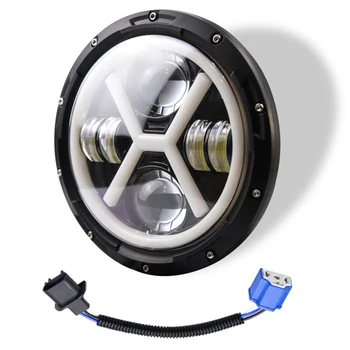 500W 7 Inch Round Angel Eye LED Headlight 30000LM with Hi/Lo Beam DRL Amber Halo Ring for JEEP Wrangler JK TJ LJ
500W 7 Inch Round Angel Eye LED Headlight 30000LM with Hi/Lo Beam DRL Amber Halo Ring for JEEP Wrangler JK TJ LJ