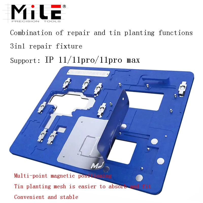 Mijing K32 3 in 1 PCB Holder for iPhone 11/11 Pro/11 Pro Max BGA IC Chip Welding Platform Reballing Positioning Clamp
Mijing K32 3 in 1 PCB Holder for iPhone 11/11 Pro/11 Pro Max BGA IC Chip Welding Platform Reballing Positioning Clamp