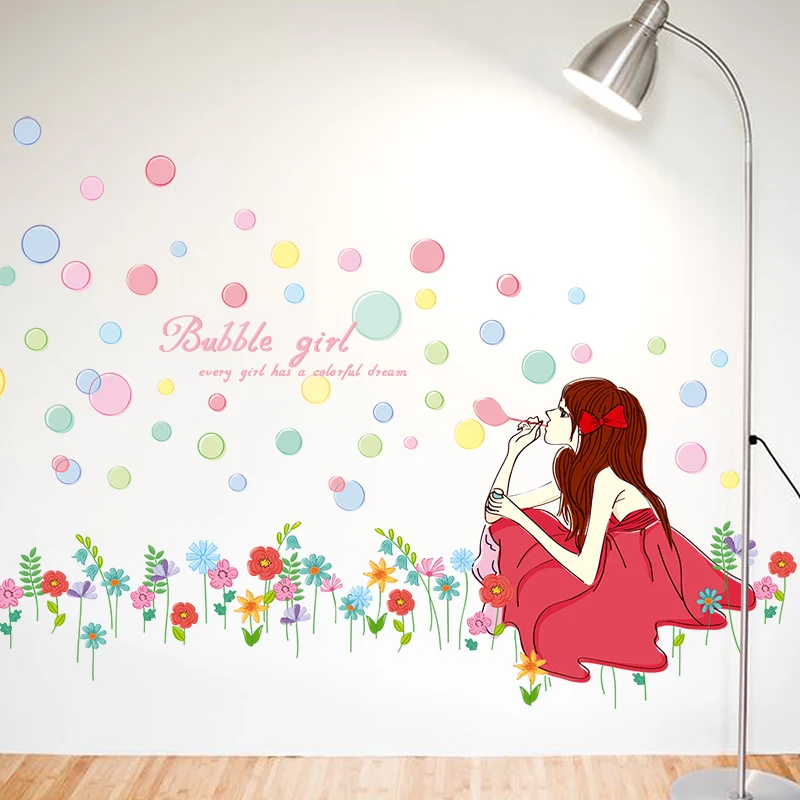 [SHIJUEHEZI] настенные наклейки для девочек с героями мультфильмов DIY танцовщицы дома