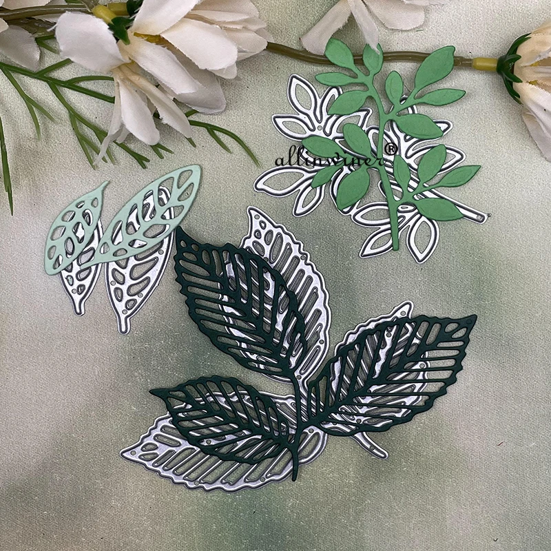 

Three leaf branches Metal Cutting Dies Stencils Die Cut for DIY Scrapbooking Album Paper Card Embossing