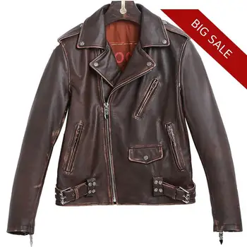 2020 Vintage Brown Men Motorcycle Leather Jacket Plus Size XXXXL Genuine Cowhide Autumn Slim Fit Natural Biker's Leather Coat
2020 Vintage Brown Men Motorcycle Leather Jacket Plus Size XXXXL Genuine Cowhide Autumn Slim Fit Natural Biker's Leather Coat