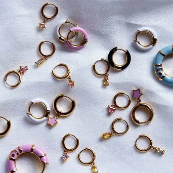 Top Quality Fashion CZ Crystal Small Hoop Earring Women Korea Acrylic Butterfly Circle Huggie Earring Gold Metal Wedding Jewelry
Top Quality Fashion CZ Crystal Small Hoop Earring Women Korea Acrylic Butterfly Circle Huggie Earring Gold Metal Wedding Jewelry