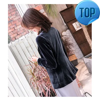 Fashion New 2020 Autumn Gold Velvet Elegant Blazer Women Slim One Button Suit Office Lady Work Wear High Quality LX2204
Fashion New 2020 Autumn Gold Velvet Elegant Blazer Women Slim One Button Suit Office Lady Work Wear High Quality LX2204