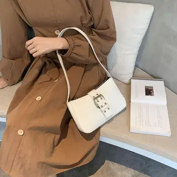 Vintage Design Female Purse Handbags Elegant Soild Colour Ladies Shlouder Bags Fashion Pu Leather Women Baguette Armpit Bags 
Vintage Design Female Purse Handbags Elegant Soild Colour Ladies Shlouder Bags Fashion Pu Leather Women Baguette Armpit Bags