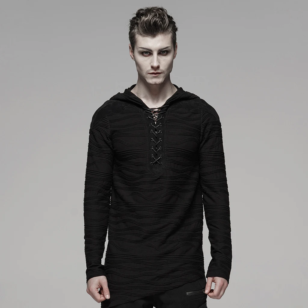 PUNK RAVE Men's Gothic Dark Irregular Hoddie Stripe Knitted And Patchwork Velvet Top Handsome Casual Long Sleeve Mens Shirt
PUNK RAVE Men's Gothic Dark Irregular Hoddie Stripe Knitted And Patchwork Velvet Top Handsome Casual Long Sleeve Mens Shirt