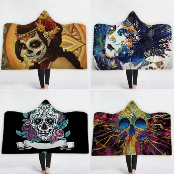 New Fancy 3D Skull skeleton Print Hooded Blanket Women Men Cloak Cape Soft Wearable Cozy Throw Blanket New Hooded Capes
New Fancy 3D Skull skeleton Print Hooded Blanket Women Men Cloak Cape Soft Wearable Cozy Throw Blanket New Hooded Capes