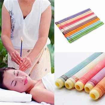 Free Shipping 10 pairs Colorful Natural Round Straight Ear Candle Set 
Free Shipping 10 pairs Colorful Natural Round Straight Ear Candle Set