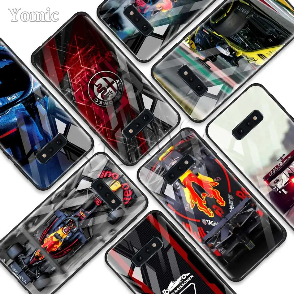 for Formula 1 Tempered Glass Phone Case for Samsung Galaxy S10 S10e S9 S8 S10 Plus Note 9 A50 A30 Soft Edge Cover
for Formula 1 Tempered Glass Phone Case for Samsung Galaxy S10 S10e S9 S8 S10 Plus Note 9 A50 A30 Soft Edge Cover