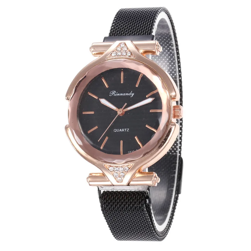 New product promotion: an agent of rinnandy 12 pin triangle drill dial magnet buckle lazy net belt Watch
New product promotion: an agent of rinnandy 12 pin triangle drill dial magnet buckle lazy net belt Watch