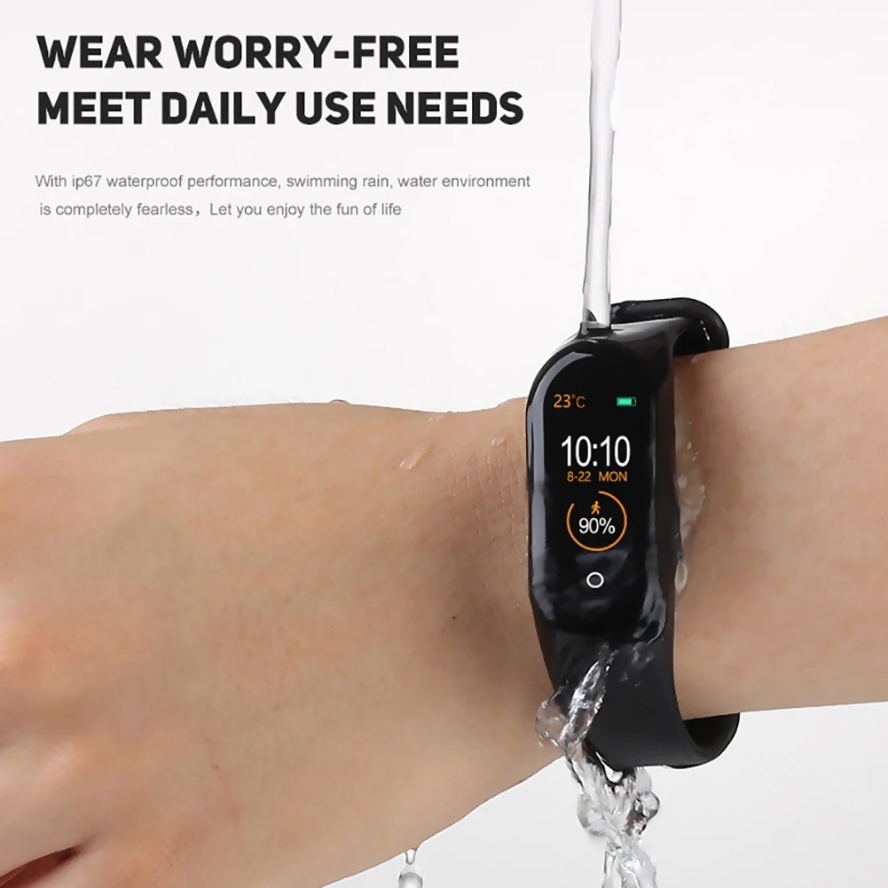 New M4 Color Screen Smart Bracelet Strap Bluetooth Call Information Push Heart Rate Step Exercise Ip67 Waterproof Sports Strap
New M4 Color Screen Smart Bracelet Strap Bluetooth Call Information Push Heart Rate Step Exercise Ip67 Waterproof Sports Strap