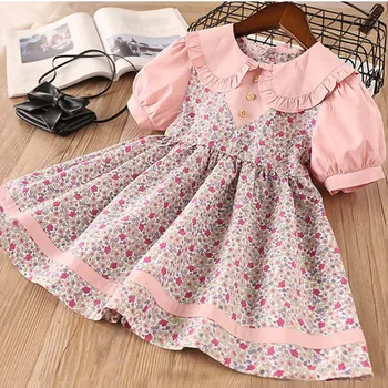 Little Girls Summer Dress Toddler Clothes Cotton Peter Pan Collar Short Sleeve Floral Birthday Dress Princes Dress Kids Vestido
Little Girls Summer Dress Toddler Clothes Cotton Peter Pan Collar Short Sleeve Floral Birthday Dress Princes Dress Kids Vestido