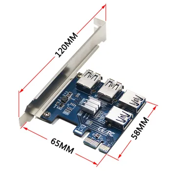 PCIe 1 to 4 PCIe 16X Riser Card PCI-E 1X to 4 USB 3.0 PCI-E Riser Adapter Port Multiplier Card
PCIe 1 to 4 PCIe 16X Riser Card PCI-E 1X to 4 USB 3.0 PCI-E Riser Adapter Port Multiplier Card