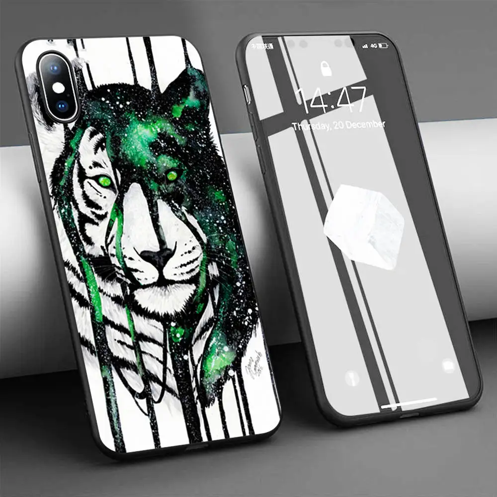 Мягкий силиконовый чехол с тигром для iPhone 11 Pro Max X 5S 6 6S XR XS 7 8 Plus телефона |